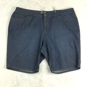 CJ Banks Womens Shorts Denim‎ Blue Medium Wash Plus 10" Inseam Plus 24W